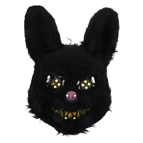 Mikikit Masquerade Rabbit Maske aus Plüsch für Halloween Atmungsaktive Cosplay Maske für Kostümpartys und Karneval Kreative Hasenform für Unvergessliche Auftritte Mikikit Masquerade Rabbit Maske aus Plüsch für Halloween Atmungsaktive Cosplay Maske für Kostümpartys und Karneval Kreative Hasenform für Unvergessliche Auftritte von Mikikit