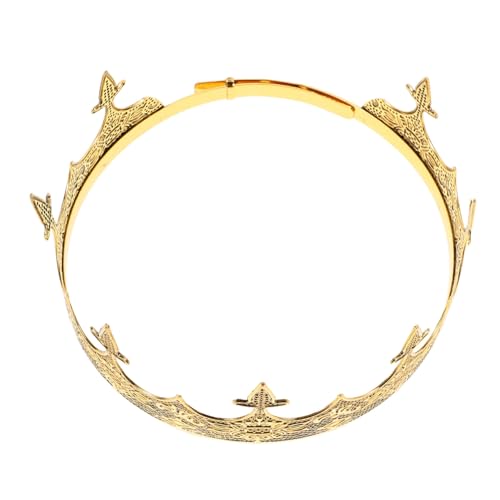 Mikikit Metallkrone für Männer Retro Cosplay Zubehör für Hochzeiten Geburtstagsfeiern Mottopartys Dekoratives Accessoire für Besondere von Mikikit