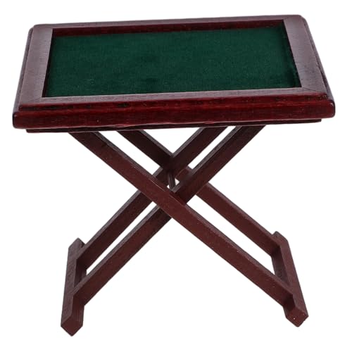Mikikit Mini-Mahjong-Tisch Mini-Mahjong-Spiel Dollhouse Room Decor Puppenhaus Schreibtisch Puppenhaus-Tischzubehör Puppenhausspielzubehör Puppenhaus-Spielzeugmöbel Puppenstubentische Harz von Mikikit