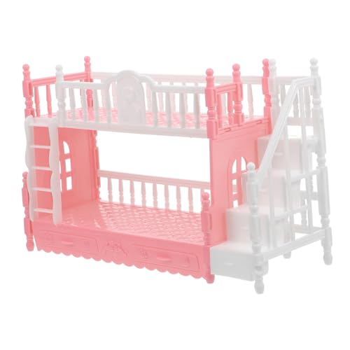 Mikikit Mini Möbelmodell Etagenbett für Puppenhaus Doppelbett mit Leiter für Puppenhaus Dekoration und Schlafzimmer Szenen Miniaturen und Zubehör Mikikit Mini Möbelmodell Etagenbett für Puppenhaus Doppelbett mit Leiter für Puppenhaus Dekoration und Schlafzimmer Szenen Miniaturen und Zubehör von Mikikit