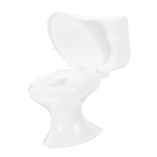 Mikikit Mini Toilette für Puppenhaus Realistische Badezimmermöbel aus Weißes Toilettenmodell für Kreatives Puppenhaus Zubehör für Fantasievolles Rollenspiel Mikikit Mini Toilette für Puppenhaus Realistische Badezimmermöbel aus Weißes Toilettenmodell für Kreatives Puppenhaus Zubehör für Fantasievolles Rollenspiel von Mikikit