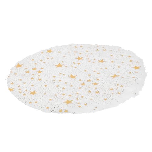 Mikikit Mini für Puppenhaus Flauschiger DIY Mini Hausteppich mit Kreativen Mustern Dekoration für Maßstab Elegante und Langlebige Teppichmatte Stern von Mikikit