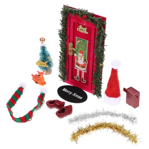 Mikikit Miniatur Puppenhaus Tür Weihnachtsdeko Teilig Detailreiches DIY Miniatur Haustür Zubehör für Puppenhaus Lebensechte Weihnachtsatmosphäre Geeignet für Sammler und Bastler Mikikit Miniatur Puppenhaus Tür Weihnachtsdeko Teilig Detailreiches DIY Miniatur Haustür Zubehör für Puppenhaus Lebensechte Weihnachtsatmosphäre Geeignet für Sammler und Bastler von Mikikit