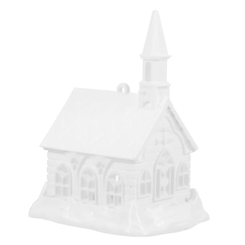 Mikikit Miniatur Schneehäuschen Weihnachtsdeko Weiß Kompakte Micro Landschaft Deko für Schlafzimmer Küche Wohnzimmer Festliche Tischdeko Perfektes Partyaccessoire und DIY von Mikikit
