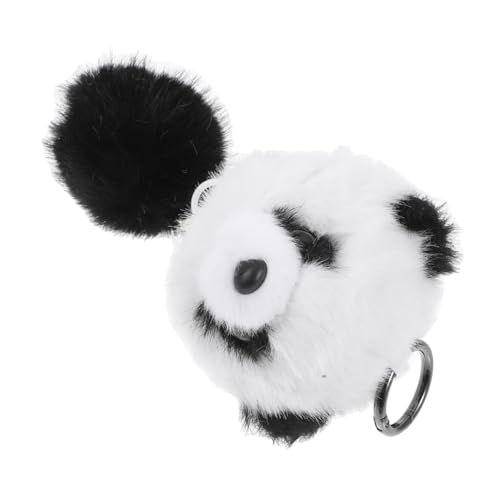 Mikikit Panda-Anhänger Bär Schlüsselanhänger süßer Plüsch-Schlüsselanhänger Schlüsselbund Panda-Rucksack-Anhänger süßer Schlüsselanhänger aus Plüsch Geldbörse PP Baumwolle von Mikikit