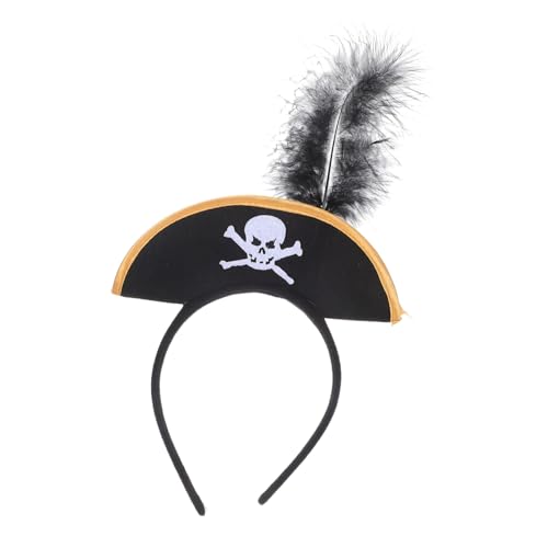 Mikikit Piratenhut Stirnband für Erwachsene Authentisches Kostümzubehör für Halloween Karneval und Themenpartys Elastisches Design für Universelle Passform von Mikikit