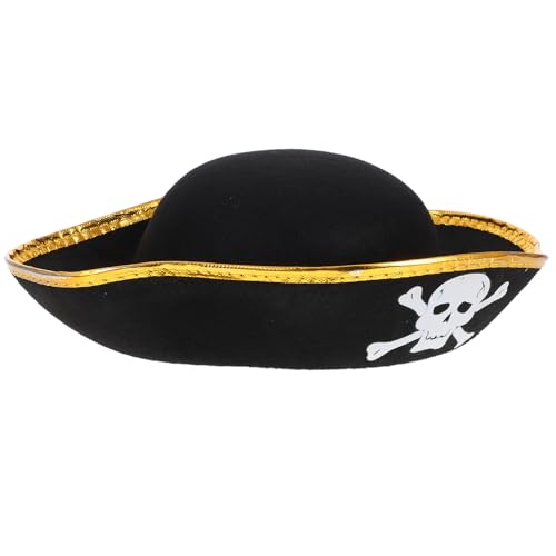 Mikikit Piratenhut für Karneval Cosplay Hut mit Goldenen Akzenten für Halloween Mottopartys und Verkleidungen Leichtes Filzmaterial für Maximalen Komfort und Kreativität Mikikit Piratenhut für Karneval Cosplay Hut mit Goldenen Akzenten für Halloween Mottopartys und Verkleidungen Leichtes Filzmaterial für Maximalen Komfort und Kreativität von Mikikit