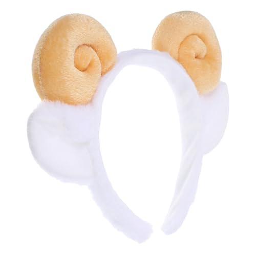 Mikikit Plüsch Schafhorn Haarreif Kuscheliges Tierohren Stirnband Unisex Verstellbar für Hochzeit Cosplay Party Kopfschmuck Accessoire Karneval Mikikit Plüsch Schafhorn Haarreif Kuscheliges Tierohren Stirnband Unisex Verstellbar für Hochzeit Cosplay Party Kopfschmuck Accessoire Karneval von Mikikit