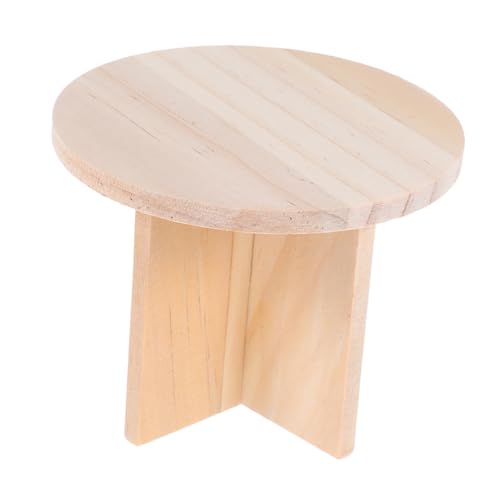 Mikikit Satz Puppenhausmöbel Puppenhaus-küchentisch Dollhouse SANDR Tisch Modell Puppenstubentisch Mini Möbelartikel Modell y Kleiner Tisch Miniatur-massagetisch Für Puppenhaus Khaki Holz von Mikikit