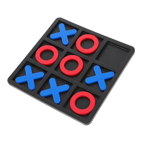 Mikikit Schachspiel Rote O Blaue X mit Schwarzem Brett Tragbares Toe Lernspielzeug für Logisches und Kreative Fähigkeiten Interaktives Brettspiel für Reisen von Mikikit