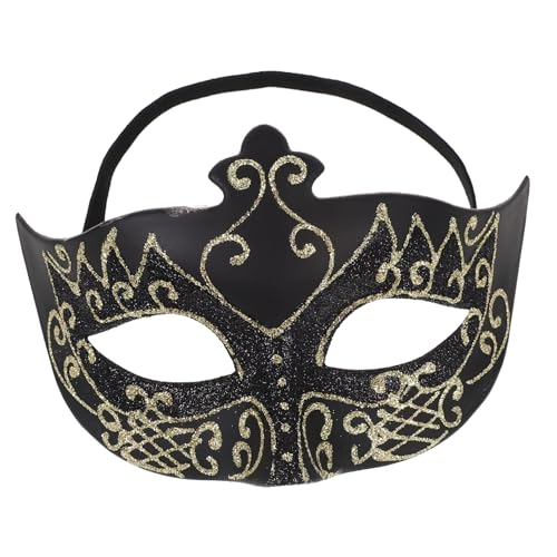 Mikikit Stilvolle Halbgesichtsmaske aus Schwarzem Material für Maskerade und Halloween Partys Einzigartiges Design Handgefertigte für Kostümveranstaltungen Mikikit Stilvolle Halbgesichtsmaske aus Schwarzem Material für Maskerade und Halloween Partys Einzigartiges Design Handgefertigte für Kostümveranstaltungen von Mikikit