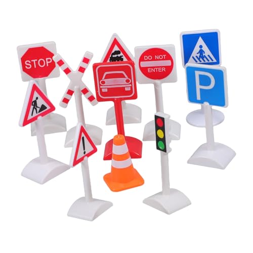 Mikikit Teiliges Mini Verkehrszeichen aus Robustem Abs mit Stoppschild Ampel Baustellen und Fußgängerüberweg für Sandspiel Realistische Verkehrszeichen Verkehrssicherheit und Mikikit Teiliges Mini Verkehrszeichen aus Robustem Abs mit Stoppschild Ampel Baustellen und Fußgängerüberweg für Sandspiel Realistische Verkehrszeichen Verkehrssicherheit und von Mikikit