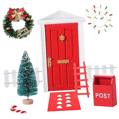 Mikikit Teiliges Weihnachts Miniatur Kreative Puppenhaus Deko Rote Elfen Tür Zubehör für Mädchen Miniatur Szene Layout Langlebig und Sicher für DIY Puppenhaus Mikikit Teiliges Weihnachts Miniatur Kreative Puppenhaus Deko Rote Elfen Tür Zubehör für Mädchen Miniatur Szene Layout Langlebig und Sicher für DIY Puppenhaus von Mikikit