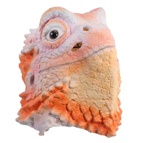 Mikikit Tierkopfmaske für Halloween Lustige Eidechsen Kopfbedeckung für Cosplay und Partys Vielseitiges Accessoire aus Langlebigem Material Realistisch Gestaltete Maske Mikikit Tierkopfmaske für Halloween Lustige Eidechsen Kopfbedeckung für Cosplay und Partys Vielseitiges Accessoire aus Langlebigem Material Realistisch Gestaltete Maske von Mikikit