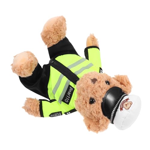 Mikikit Verkehrspolizei-Bärenpuppe Plüschtiere verkleiden Stofftier Bär Plüschbär Kuscheltiere für Jungen ausgestopfter Bär Stofftiere PP Baumwolle Mikikit Verkehrspolizei-Bärenpuppe Plüschtiere verkleiden Stofftier Bär Plüschbär Kuscheltiere für Jungen ausgestopfter Bär Stofftiere PP Baumwolle von Mikikit