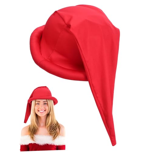 Mikikit Weihnachtsmütze für Partys Dekorative Elf Mütze Vielseitig Einsetzbar Fotorequisite oder Festtagsdekoration für Erwachsenen von Mikikit