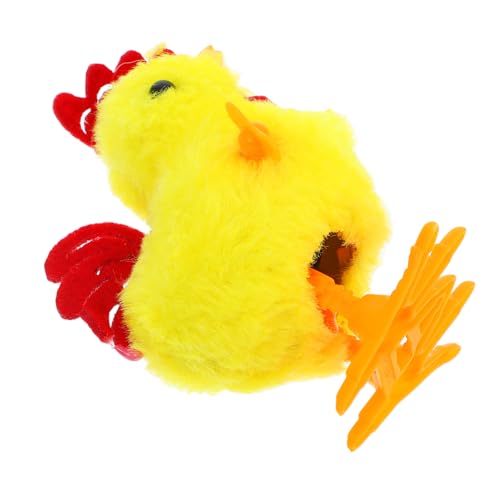 Mikikit springendes Huhn Küken Plüsch Hühnerbarsch für Stall Partyspielzeug für Küken Truthähne aufziehen Hahn Kükenspielzeug Hühnerschaukel Brosche für Huhn Plastik von Mikikit