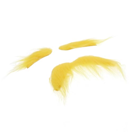 Mikinona 1 Satz Gelbes Fake Bart und Augenbrauen Selbstklebend für Männer und Frauen Lustige Halloween Kostüm Accessoires für Partys und Bühnenauftritte von Mikinona