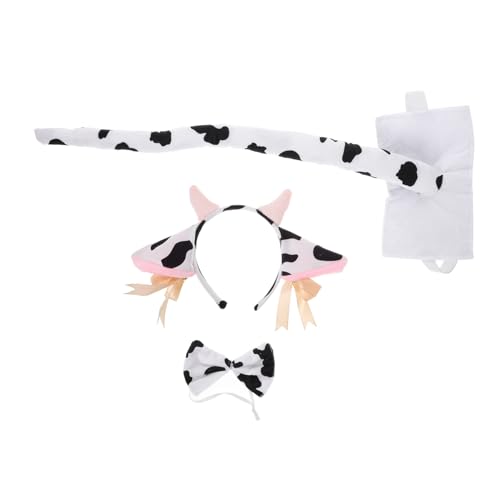 Mikinona 1 Satz Glockenkuhstirnband Kuhschwanz Kuhhaarband Bauernhoftierkostüme Für Erwachsene Kuhkostüm Frau Kuh-stirnband Kuhohren Und Kuh Kostüm Frauen Polyester Mikinona 1 Satz Glockenkuhstirnband Kuhschwanz Kuhhaarband Bauernhoftierkostüme Für Erwachsene Kuhkostüm Frau Kuh-stirnband Kuhohren Und Kuh Kostüm Frauen Polyester von Mikinona