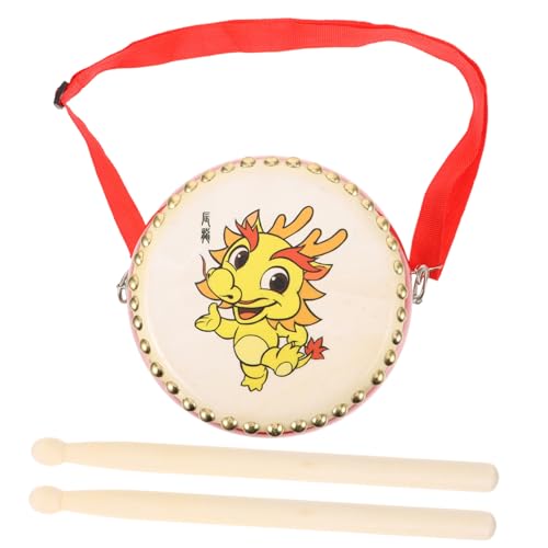 Mikinona 1 Satz Kindertrommelspielzeug interessante Percussion-Spielzeuge Musikalische Trommel Handschlaginstrument für Musikinstrumente Kleinkindertrommel PVC rot von Mikinona