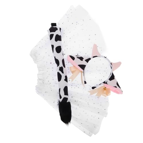 Mikinona 1 Satz Kuh-stirnband-set Kuhschwänze Kuhzubehör Kuhhorn Stirnband Mit Kuhohren Für Erwachsene Lammohren Kostüm Kuhhörner Kostüm Kuh-cosplay Kuhschwanz Weiß Plüsch Mikinona 1 Satz Kuh-stirnband-set Kuhschwänze Kuhzubehör Kuhhorn Stirnband Mit Kuhohren Für Erwachsene Lammohren Kostüm Kuhhörner Kostüm Kuh-cosplay Kuhschwanz Weiß Plüsch von Mikinona