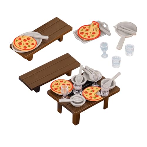 Mikinona 1 Satz Mini BBQ Spielset für Puppenhaus mit Tisch und Stühlen Farbige Pizza Kochutensilien und Zubehör für Kreatives Rollenspiel für Familienaktivitäten Mikinona 1 Satz Mini BBQ Spielset für Puppenhaus mit Tisch und Stühlen Farbige Pizza Kochutensilien und Zubehör für Kreatives Rollenspiel für Familienaktivitäten von Mikinona