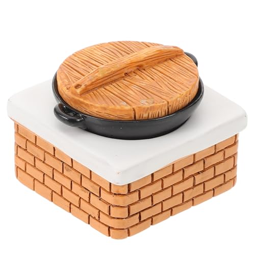 Mikinona 1 Satz Miniatur Puppenhaus Möbel Set Realistischer Kochherd mit für Kreative Spielsz Szenen für Puppenhaus Dekoration und Spielzeuggestaltung von Mikinona