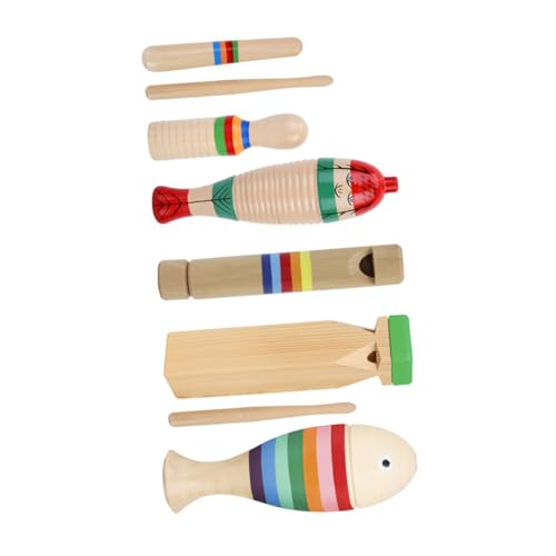 Mikinona 1 Satz Musikinstrumentenset Für Die Frühe Bildung Kleinkind -Percussion -Instrument Schlaginstrument Musikinstrumente Für Kleinkinder Musikinstrumente Holz von Mikinona