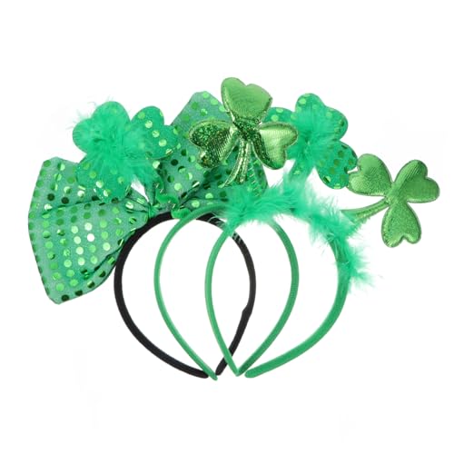 Mikinona 1 Satz Patrick's Day Haarbänder Glitzer Kleeblatt Haarreifen für Damen Irische Festlichkeiten und Partys Hochwertige Verarbeitung und Stilvolles Design Mikinona 1 Satz Patrick's Day Haarbänder Glitzer Kleeblatt Haarreifen für Damen Irische Festlichkeiten und Partys Hochwertige Verarbeitung und Stilvolles Design von Mikinona