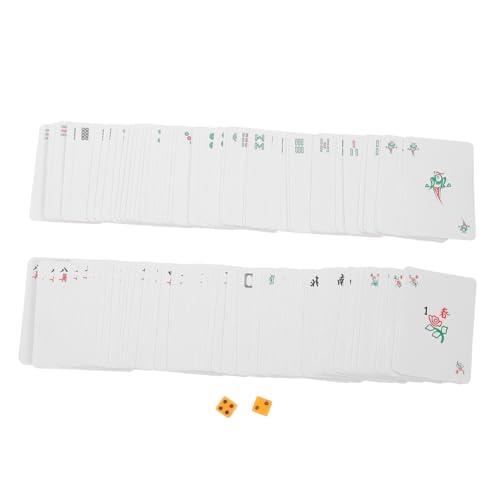Mikinona 1 Satz Reise Mahjong Karten Mini Papierkarten im Chinesischen Stil mit Würfeln Tragbares Mahjong Spiel für Spaß mit Freunden und Familie für Camping und Partys Mikinona 1 Satz Reise Mahjong Karten Mini Papierkarten im Chinesischen Stil mit Würfeln Tragbares Mahjong Spiel für Spaß mit Freunden und Familie für Camping und Partys von Mikinona
