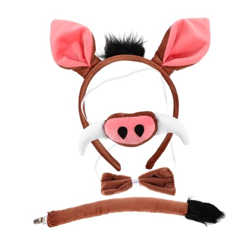 Mikinona 1 Satz Warzenschwein-stirnband Party-cosplay-requisiten Schweineohr-stirnband Und Schwanzstütze Dschungel Bühnenleistungsprop Performance-kostüm-requisite Fälschung Stoff Mikinona 1 Satz Warzenschwein-stirnband Party-cosplay-requisiten Schweineohr-stirnband Und Schwanzstütze Dschungel Bühnenleistungsprop Performance-kostüm-requisite Fälschung Stoff von Mikinona