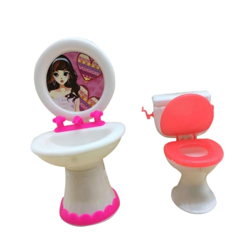 Mikinona 1 Satz Waschbecken und Toilette Teiliges Puppenhaus Badezimmermöbel Zufällige Farben für Kreative Dekorationen Kinderzimmer und Sammelobjekte Zufällige Farbe Mikinona 1 Satz Waschbecken und Toilette Teiliges Puppenhaus Badezimmermöbel Zufällige Farben für Kreative Dekorationen Kinderzimmer und Sammelobjekte Zufällige Farbe von Mikinona