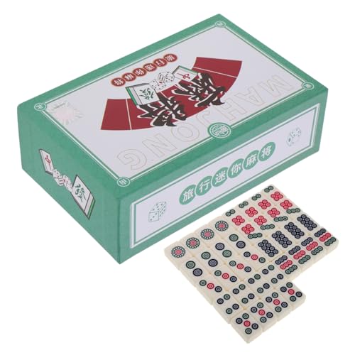 Mikinona 1 Schachtel Tragbares Mini Mahjong Set Kompaktes Chinesisches Spiel für Reisen und Kleine Räume Robustes Material Handliche Fliesen für Dorms und Unterwegs Authentisches Mahjong von Mikinona