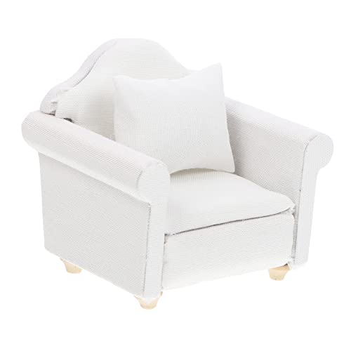Mikinona 1 Stück Miniatur Sofa für Puppenhaus Weißes Europäisches Design mit Kissen für Wohnzimmer Deko Maßstab Leicht und Stabil Gefertigt Mikinona 1 Stück Miniatur Sofa für Puppenhaus Weißes Europäisches Design mit Kissen für Wohnzimmer Deko Maßstab Leicht und Stabil Gefertigt von Mikinona