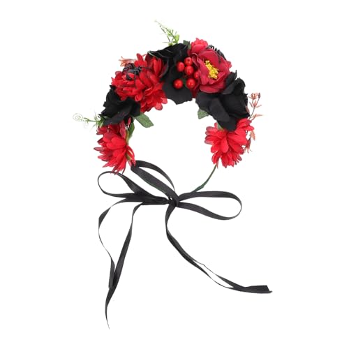 Mikinona 1 Stück Weihnachts Kunsthaarreif mit Lustigem Blumenkranz für Halloween und Festlichkeiten Verstellbares Stirnband mit Realistischen Mikinona 1 Stück Weihnachts Kunsthaarreif mit Lustigem Blumenkranz für Halloween und Festlichkeiten Verstellbares Stirnband mit Realistischen von Mikinona