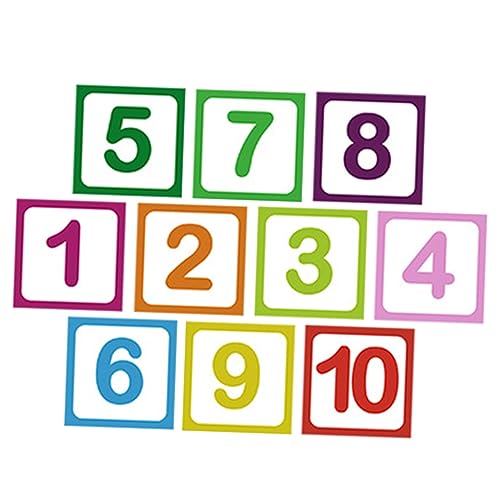 Mikinona 10 Blatt Rutschfeste Zahlen Bodenaufkleber Teiliges Selbstklebend Für Kindergarten Kinderzimmer Spielzimmer Dekoration Kinderzimmer Spieleboden von Mikinona
