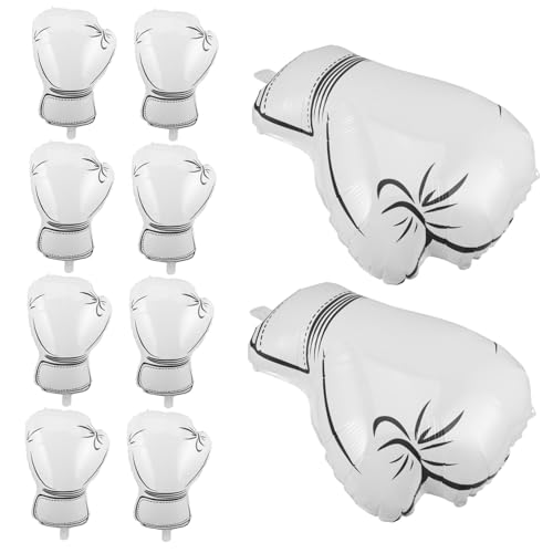Mikinona 10 Stück Boxhandschuh Ballons Aufblasbare Boxhandschuh Ballons Kampf Dekorationen Sport Dekorationen Für Partys Aluminiumfolie Weiß Mikinona 10 Stück Boxhandschuh Ballons Aufblasbare Boxhandschuh Ballons Kampf Dekorationen Sport Dekorationen Für Partys Aluminiumfolie Weiß von Mikinona