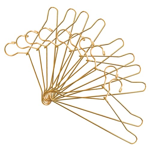 Mikinona 10 Stück Mini Metall Kleiderbügel für Puppenkleidung und Haustierkleidung Kleine Hänger mit Glatter Oberfläche und Abgerundeten Ecken zum Organisieren und Präsentieren von von Mikinona
