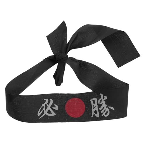 Mikinona 10 Stück Ninja Stirnband Verstellbar Komfortabel Schwarz Japanischer Stil für Karate Kostüm Partydekoration und Kreatives Rollenspiel von Mikinona