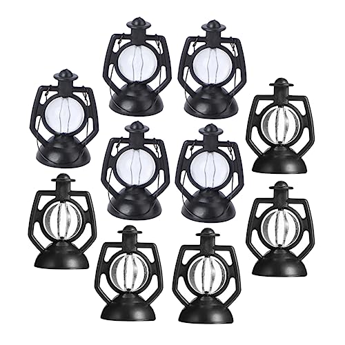 Mikinona 10 Stück Retro Kerosene Lampen Puppenhaus Zubehör Realistische Miniatur Lampe für DIY Deko Interaktive Spielzeuge Eltern Kommunikation von Mikinona