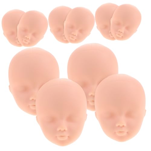 Mikinona 10 Stück Teiliges DIY Puppenköpfe aus Geruchsneutralem Kunststoff für Schminkübungen Puppenreparatur und Bastelprojekte Kleine Babypuppen köpfe für Kreative Dekoration DIY von Mikinona
