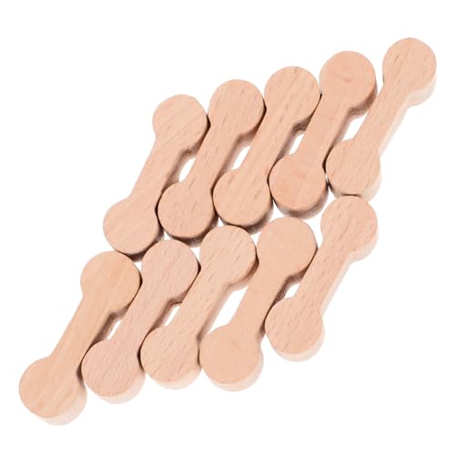 Mikinona 10 Stück Teiliges Holz Zugschienen Verbindungsset Hundeknochenförmige Schienenkupplungen für Sicheres Zubehör für Modellbahn und Kreatives Gleisbau Spiel frei Robust und von Mikinona