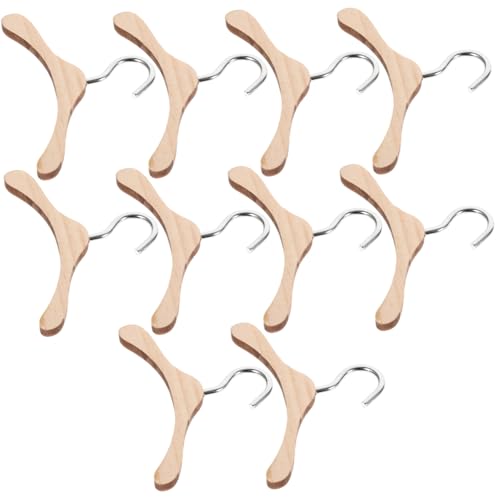 Mikinona 10 Stück Teiliges Holzkleiderbügel für Bjd Puppen Puppenzubehör Praktische Aufbewahrung von Puppenkleidung Natürliche Holzfarbe für Puppenhaushalte und Kinderzimmer Mikinona 10 Stück Teiliges Holzkleiderbügel für Bjd Puppen Puppenzubehör Praktische Aufbewahrung von Puppenkleidung Natürliche Holzfarbe für Puppenhaushalte und Kinderzimmer von Mikinona