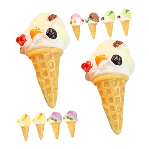 Mikinona 10 Stück Teiliges Künstliche Eistüten Modell aus Langlebigem Harz Realistische Bunte Eiscreme Figuren als Fotografie Requisiten und Dessert Dekoration für Zuhause und Geschäft Mikinona 10 Stück Teiliges Künstliche Eistüten Modell aus Langlebigem Harz Realistische Bunte Eiscreme Figuren als Fotografie Requisiten und Dessert Dekoration für Zuhause und Geschäft von Mikinona