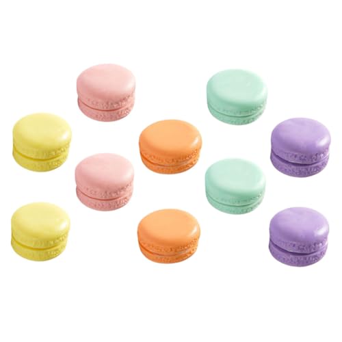 Mikinona 10 Stück Teiliges Künstliches Macaron Modell Farbenfrohe Realistische PVC Macaron Nachbildung Dekoratives Dessert Requisit für Fotografie Party Dekoration und Schaufenster von Mikinona