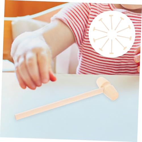 Mikinona 10 Stück Teiliges Mini Holzhammer Pädagogisches Schlagspielzeug für Junge Mädchen und Kleinkinder Verbessert Hand Auge Koordination Fördert Geschicklichkeit Geeignet für Jungen und von Mikinona