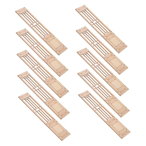 Mikinona 10 Stück Teiliges Miniatur Holz Chinesischer Stil Handgefertigte Miniatur Trennwand für Puppenhaus Präzise Proportioniert Vielseitig für Puppenhausfenster Lehrmodelle von Mikinona