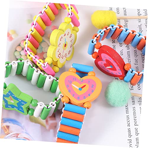 Mikinona 10 Stück Teiliges Pädagogische Kinderuhren mit Buntem Cartoon Design Umweltfreundliche Elastische Holzarmbanduhr für Jungen und Mädchen Mikinona 10 Stück Teiliges Pädagogische Kinderuhren mit Buntem Cartoon Design Umweltfreundliche Elastische Holzarmbanduhr für Jungen und Mädchen von Mikinona
