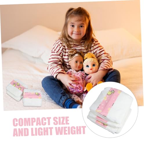 Mikinona 10 Stück Teiliges Puppenwindeln aus Sicheren Materialien Realistische Puppenwindeln für Babypuppen Fördert Soziale Fähigkeiten und Kreatives Rollenspiel von Mikinona