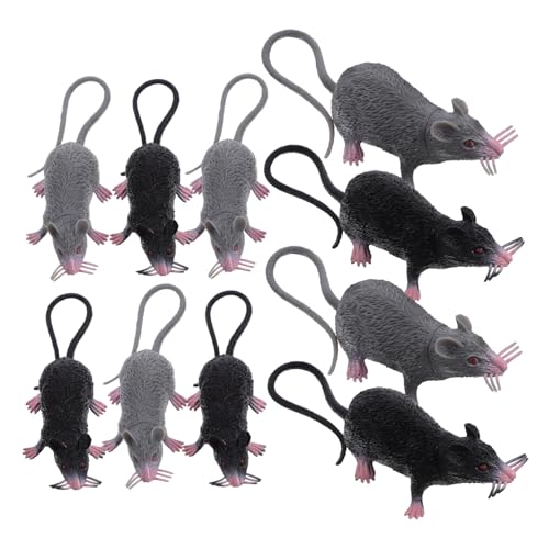 Mikinona 10 Stück Teiliges Realistisches Rattenmodell Schwarz Detailreiche Halloween Dekoration und Gruseliges für Streichaktionen und Partygestaltung Mikinona 10 Stück Teiliges Realistisches Rattenmodell Schwarz Detailreiche Halloween Dekoration und Gruseliges für Streichaktionen und Partygestaltung von Mikinona